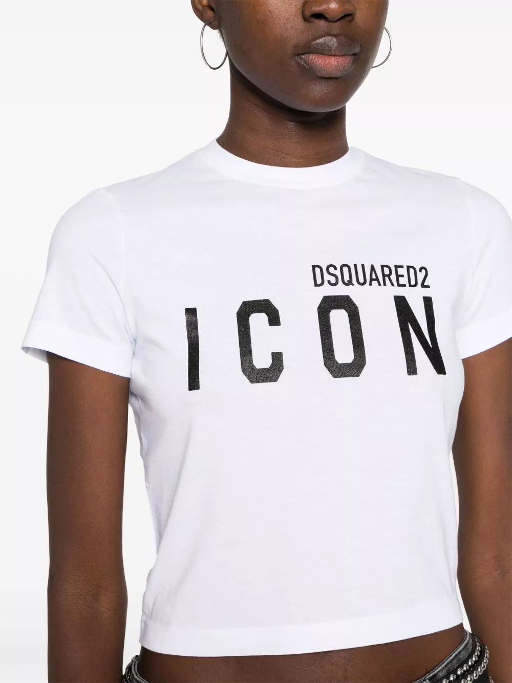 Disqued DSQUARED2 logo-print cropped T-shirt Women 0202