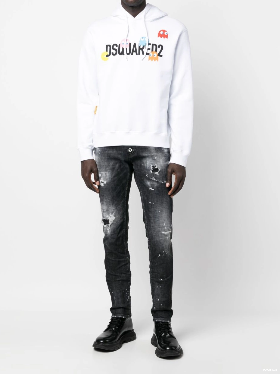 Disqued cotton logo-print hoodie DSQUARED2 Men 0216